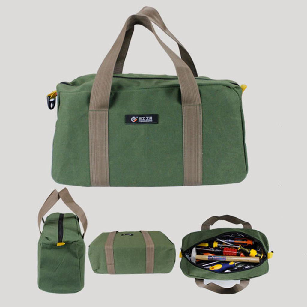 Multifunctional Canvas Suspended Car Small Accessories Storage Bag Toolkit Green 