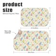 thumbnail image 3 of Pioneer Flower Floral Print Pattern Bath Mat Set Of 2,Non-Slip Rug for Bathroom,Kitchen,Bedroom,Entrance, 30x17 and 23.5x15.7 Inches, 3 of 5