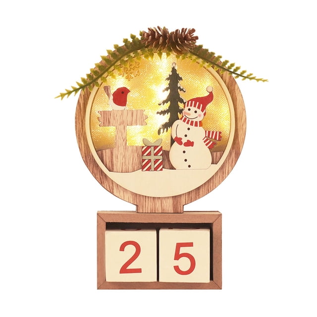 Calendario de Adviento de madera Toystoory Cuenta regresiva Navidad