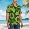 thumbnail image 5 of Kll Men'S Hawaiian Shirt Short Sleeve Button Down Beach Shirts-Big Colorful Avocados, 5 of 8