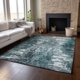 thumbnail image 6 of Addison Rugs Mayfield Washable Transitional Modern Teal Rectangle Rug, 3' x 5', 6 of 6