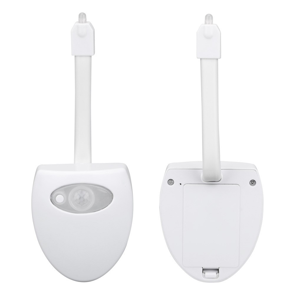 WJSXC Body Sensing Automatic LED Motion Sensor Night Lamp Toilet Bowl Bathroom Light White