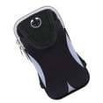 thumbnail image 4 of Zoyueyie Unisex Sports Running Mobile Phone Bag Outdoor Fitness Armband Sweatproof Arm Package Bag Gym Cellphone Bag Key Holder Pouch for Women and Men (White and Grey), 4 of 10