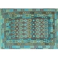 thumbnail image 1 of Ahgly Company Indoor Rectangle Southwestern Light Blue Country Area Rugs, 2' x 4', 1 of 4