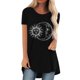 thumbnail image 2 of ICHUANYI Clearance Women's Fashion Trend Printed Round Neck Short Sleeve Casual Tops(Black, XL) ICHUANYI WER2023081501685, 2 of 5
