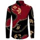 thumbnail image 1 of Camisas con estampado 3D de león dorado para hombre, Tops de manga larga con cuello vuelto y botones, ropa de calle de estilo barroco a la moda, 1 of 4