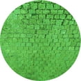thumbnail image 1 of Ahgly Company Machine Washable Indoor Square Transitional Neon Green Area Rugs, 3' Square, 1 of 7