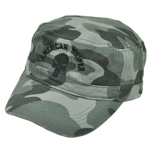 American Sniper Cadet Fatigue Gray Camouflage Camo Hat Cap  Skull Relaxed