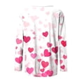 thumbnail image 7 of Valentine's Day Women's Funny Love Heart Graphic Shirt Casual Long Sleeve Pullover Top Trendy Crewneck Sweatshirt, 7 of 7