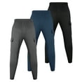 thumbnail image 7 of BUYJYA 3 Piece Men's Cargo Sweatpants Casual Jogging Workout Pants with 4 Pockets for Running Gym Hiking, 7 of 7