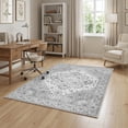 thumbnail image 5 of Janvonne Bohemian Grey Area Rug, Boho Chic Distressed Oriental Carpet, Washable Non-Slip Vintage Floral Rug for Living Room Bedroom,4'x6', 5 of 8