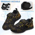 thumbnail image 4 of Pointodoor Boys Yellow Web Shoes Fashion Halloween Sneakers Size 1 Little Kid Single Buckle Sports Trail Gym Shoes Lightweight Knitted Mesh Tennis Running Shoe, 4 of 7
