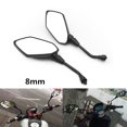 thumbnail image 5 of Universal 4Pcs Motocicleta Gran TamañO Espejo Retrovisor Negro Motocicleta Moto Chrome Scooter Retrovisor Retrovisor Lateral Espejo Lateral 8Mm, 5 of 5