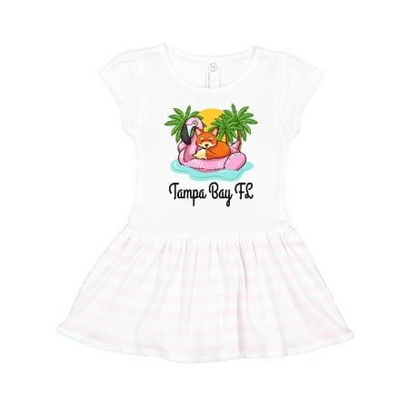 

Inktastic Tampa Bay Florida Flamingo Gift Toddler Girl Dress