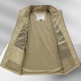 thumbnail image 4 of hopeusince Men's Lightweight Mesh Breathable Sleeveless Zip-Up Stand Collar Multi-Pockets Quick Dry Travel Vest Khaki XXXXL, 4 of 7