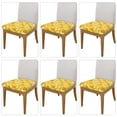 thumbnail image 2 of Easygdp Cool Duck With Yellow Strip Square Chair Cushion Cover Stretch Chair Seat Covers Removable Washable for Hotel, Bedroom, Office-Six Piece, 2 of 7