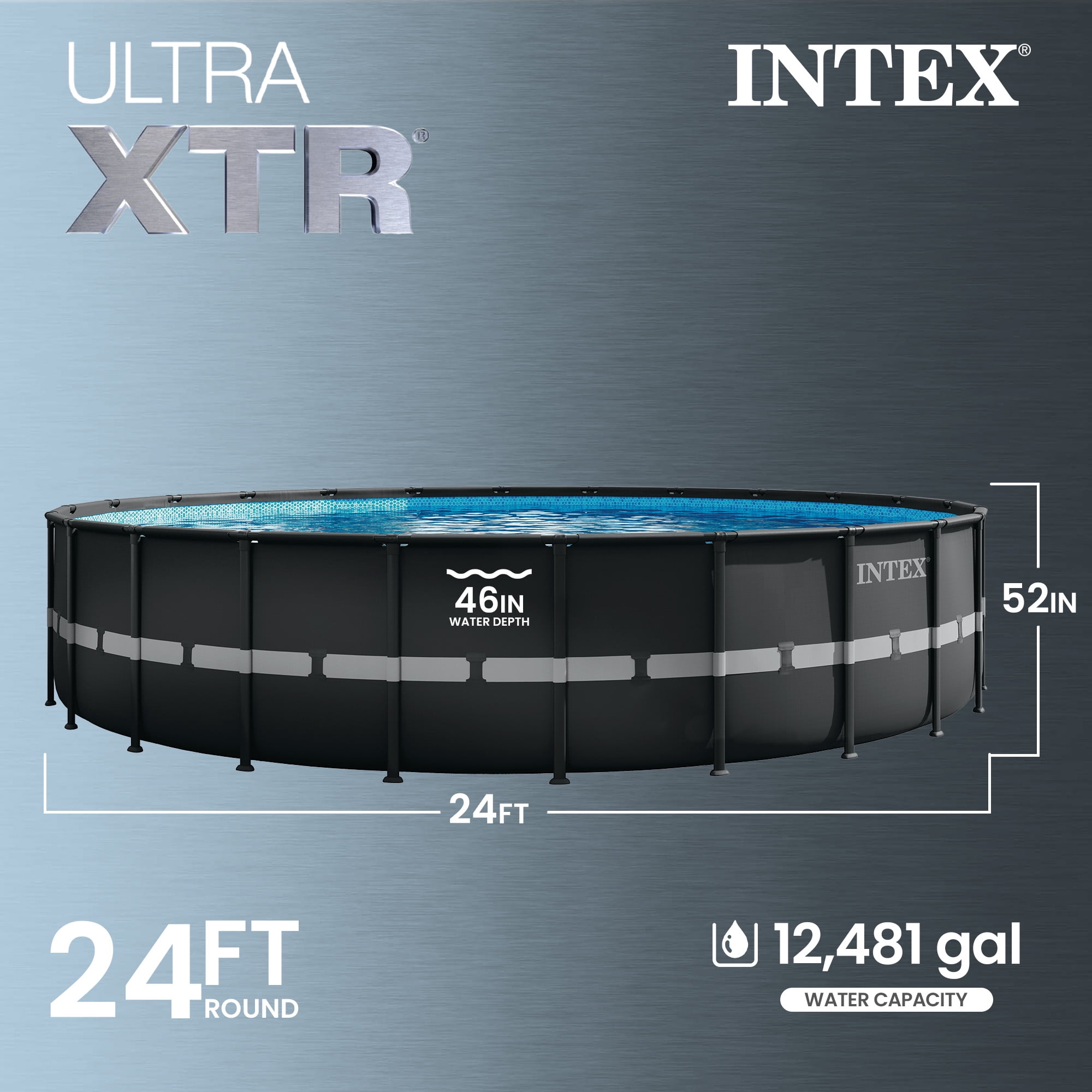 Intex Ultra XTR 24' x 52" Round Above Ground Pool & 2 Pack OptiFlow Filter Sand