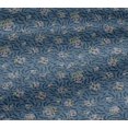 thumbnail image 4 of oneOone Cotton Jersey Grayish Blue Fabric Brush Stroke|Leaves & Floral Abstract Dress Material Fabric Print Fabric By The Yard 58 Inch Wide, 4 of 4