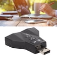 thumbnail image 1 of USB Sound Adapter, Volume Control Multifunction Plug and Play USB Sound Card Virtual 7.1 Channel with LED Light for  for Computer for Laptop, 1 of 7