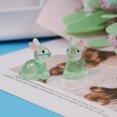 thumbnail image 3 of 10Pcs Luminous Bunny Colorful Glowing in The Dark Miniature DIY Resin Craft Ornament Cute Resin Rabbit Statue Model Phone Case Decor Small Gift, 3 of 4