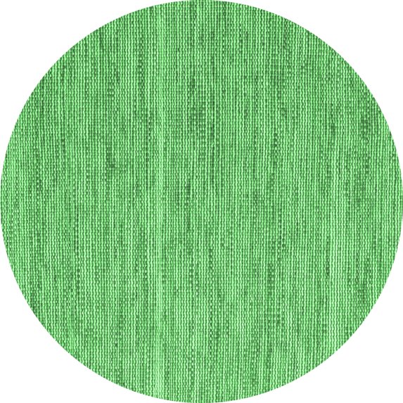 Ahgly Company Indoor Round Abstract Emerald Green Contemporary Area Rugs, 8' Round