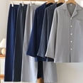 thumbnail image 3 of Ensemble de Pyjama pour Homme Ensemble de Pyjama Décontracté à Manches Longues pour Homme avec Col Rabattu et Poche à Bouton Ensembles de Pyjama pour Homme, 3 of 8