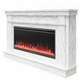 thumbnail image 3 of Waverly Wide Mantel with Linear Electric Fireplace &amp; Crystal Ember Bed, White Marble, 3 of 9