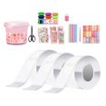 thumbnail image 3 of Ruban Adhésif Double Face Imperméable Bandes Transparentes Creuses Fait Main Seau de Rangement 5cm 3 Pcs Transparent, 3 of 9