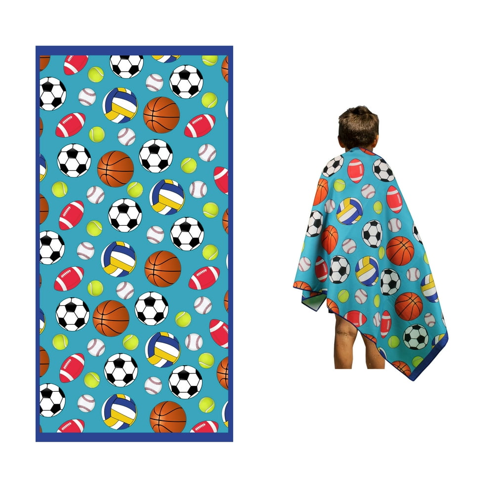 Microfiber Beach Towel for Kids Thin and Large (