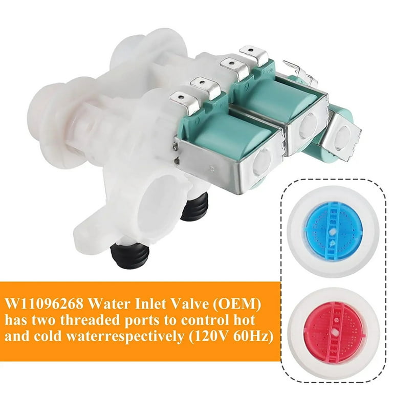 Beaquicy W11096268 W11220230 Water Inlet Valve for Whirlpool  
