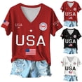 thumbnail image 3 of 250 Anniversary Usa Shirt Womens Shirts Short Sleeve 1776-2026 250th Birthday T-Shirt Breathable Oversized America Pullover Shirts for Women, 3 of 3