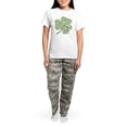 thumbnail image 4 of CafePress - Skulls Shamrock Women's Light Pajamas - Women's Short Sleeve Print T-Shirt and Pants Light Cotton Pajama Set, 4 of 7