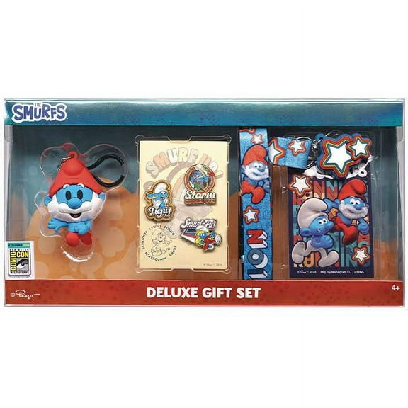 The Smurfs Deluxe Gift Set (Enamel Pins, Bag Clip & Lanyard)