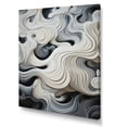 thumbnail image 2 of Designart "Black And White Waves In Monochrome Op Art II" Op Art Wall Decor, 2 of 7