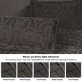thumbnail image 3 of Superior 3 Piece Aspen Cotton Blend Charcoal Bedspread Set, King, 3 of 9
