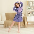 thumbnail image 3 of FORMRS Niños Bathrobe Unisex Hooded Robe Soft Plush Pajamas Sleepwear, Size 7-9T, Black Cat Walking, 3 of 7