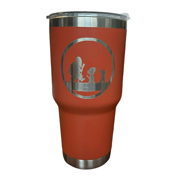 Termo de acero inoxidable FARTMEX Goku color naranja 30 Oz