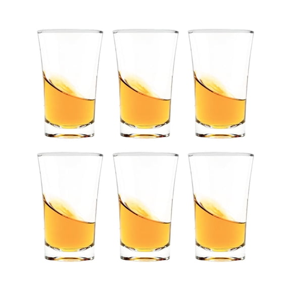 Madison - 1.5 Ounce Shot Glasses | Cheerio Collection  Seamless Design  Thick Bottom  Durable Construction  Dishwasher Safe  Set of 6 Shot and Taster Glasses