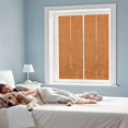 thumbnail image 3 of Removable Glass Window Covering, Burnt Orange Window Privacy Film Frosted, Farmhouse Burlap Solid Orange Color Modern Linen Texture Decorative Privacy Windows Film for Bedroom, 19.6x39.3 In, 3 of 9