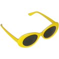 thumbnail image 4 of Bold Retro Oval Mod Thick Frame Sunglasses Round Lens Kurt Cobain Clout Goggles, 4 of 6