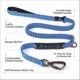 thumbnail image 2 of Correas elásticas para perros con asa acolchada suave Correa para perros antitirones ajustable con hebilla para cinturón de seguridad, correas para perros, cuerda elástica para per, 2 of 4
