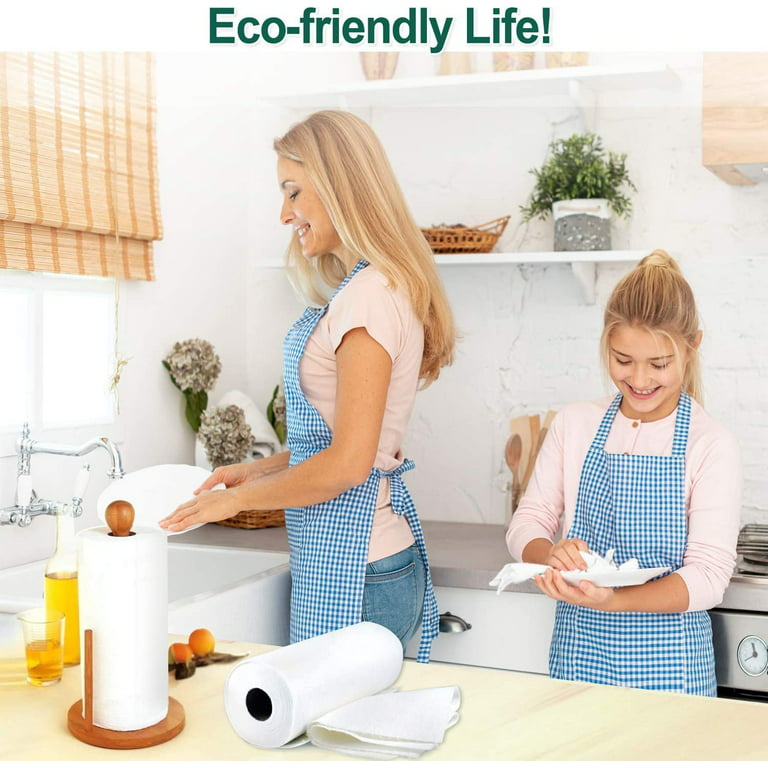Bamboo Towels - Heavy Duty Eco Friendly Machine Washable Reusable Bamboo Towels - One Roll replaces 6 Months of, 2
