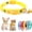 Flower Yellow, variant on Dog Collar with Bell, 2 Pack Cat Collars Girl Cute Soft Adjustable Buckle for Extra Tiny Little Puppies Dogs Pet Female Kitten Yorkie Chihuahua