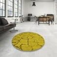 thumbnail image 4 of Ahgly Company Machine Washable Indoor Square Transitional Dark Golden Rod Brown Area Rugs, 7' Square, 4 of 7