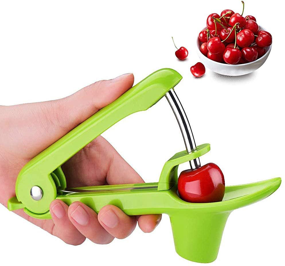 Space-Saving Lock Design and Lengthened Splatter Shield Dishwasher Safe by Hoomoi Cherry Pitter Cherry Olive Pitter Remover Stoner Tool with Food-Grade Silicone Cup