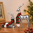 thumbnail image 5 of Christmas Reindeer Figurines, Resin Deer Tabletop Decor with Elegant Sculpted Details, Decorative Woodland Accents for Mantel Fireplace Shelf Cabinet and Festive Home Display, 5 of 6