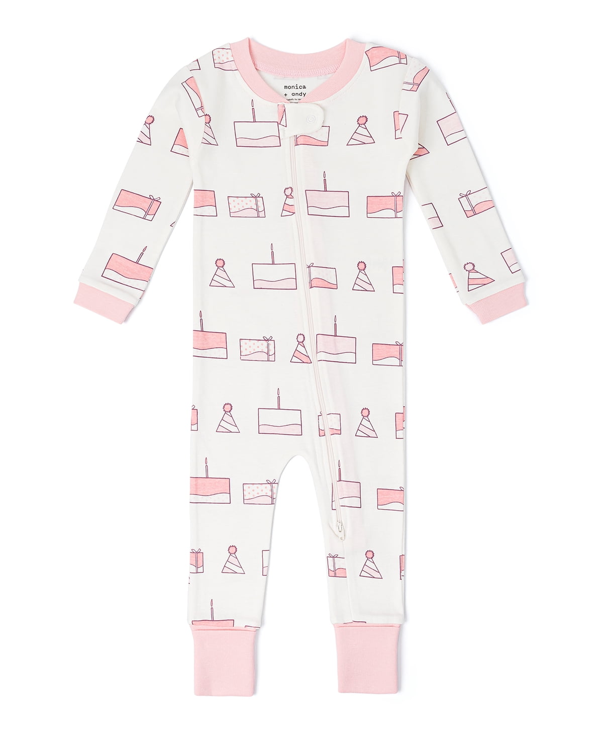 Monica + Andy Organic Cotton One Piece Coverall and Bib Set, Sizes Newborn - 18-24 Months