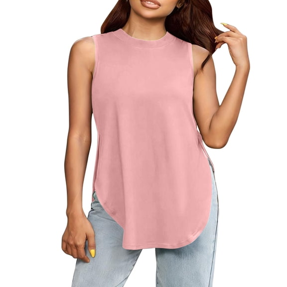 DeHolifer Workout Tank Tops for Women Sleeveless Loose Tanks Lightweight Tennis Athletic Running Shirts Pink S