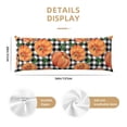 thumbnail image 3 of Body Pillow Cover, Autumn Pumpkins Gingham Body Pillow Cases with Zipper Soft Breathable Smooth Skin Friendly Long Pillow Case 20x60 inches, 1Pcs, 3 of 7