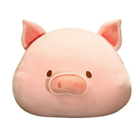 Pig Plush Doll Super Soft Lovely Pig Head Plushie Sofa Pillow Ornament Cotton Stuffed Animal Doll Toy Home Bedroom Decor Birthday Gift,40cm